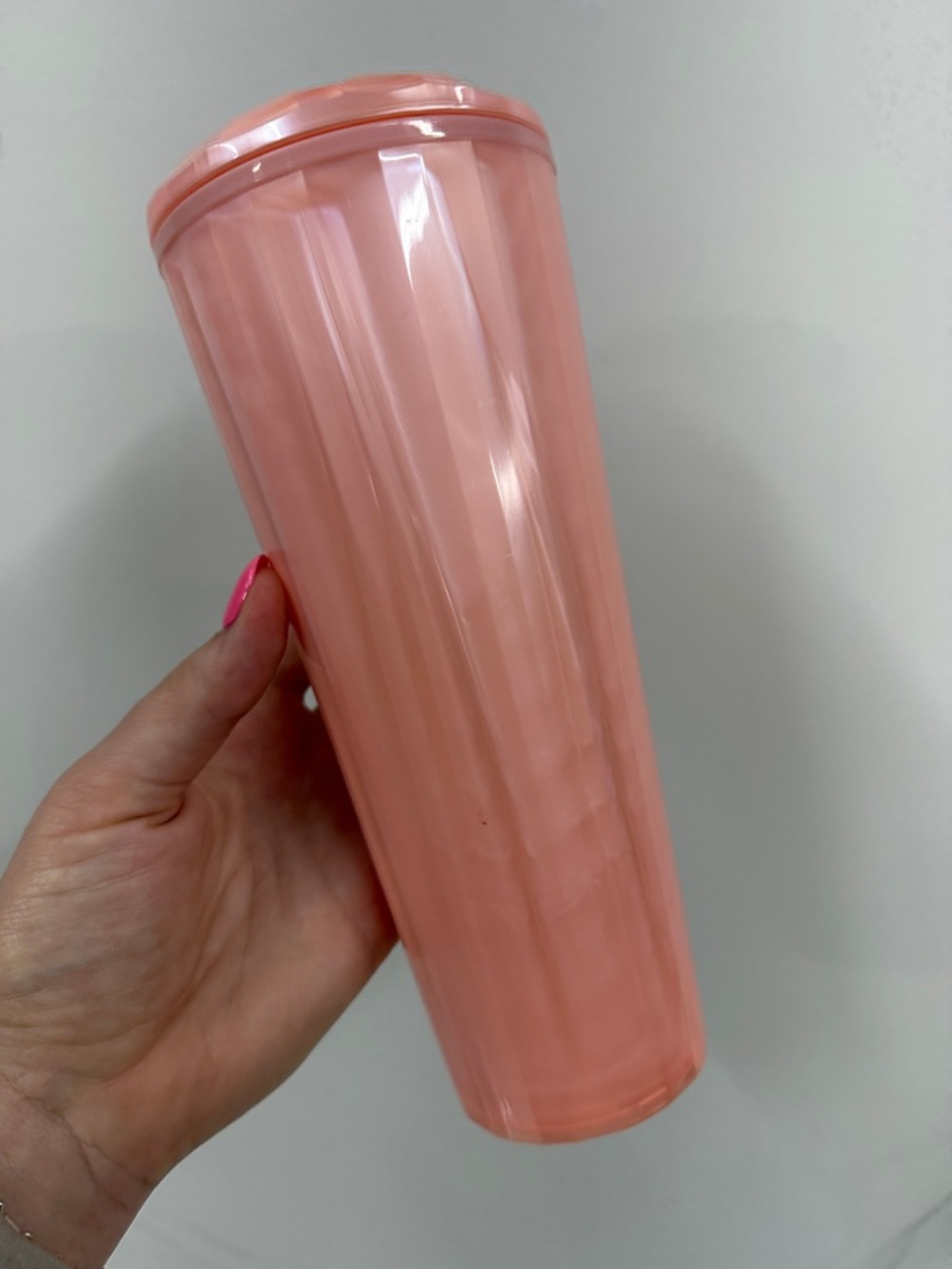 Starbucks 2021 Pink Kaleidoscope Diamond Dome Tumbler. No straw - Picture 2 of 5